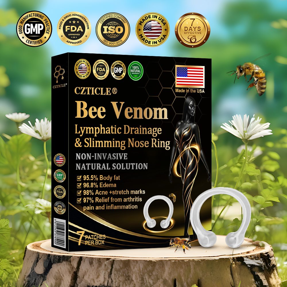 CZTICLE® Bee Venom Lymphatic Drainage & Slimming Nose Ring(🐝for all lymphatic problems and obesity)