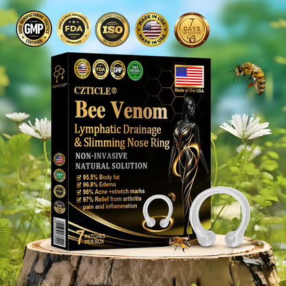 CZTICLE® Bee Venom Lymphatic Drainage & Slimming Nose Ring(🐝for all lymphatic problems and obesity)