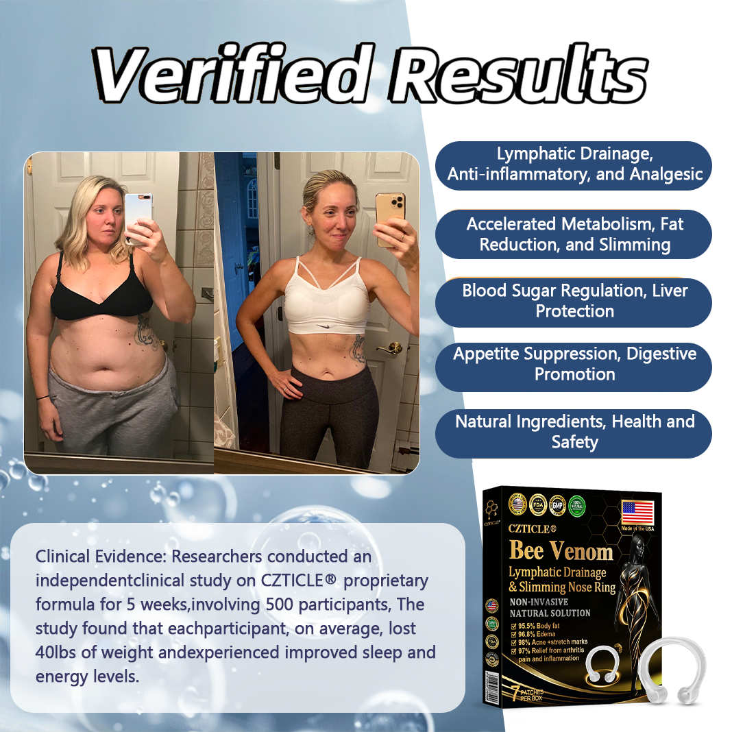 CZTICLE® Bee Venom Lymphatic Drainage & Slimming Nose Ring(🐝for all lymphatic problems and obesity)